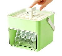 Générique Press Ice Mold, Double Layer Tray Box, 5.91 inches Iced Mold with Easy Press Release, PP Maker Storage Box, Beverage Ice Tray with Modern Design, Freezer Molding for Drink Use