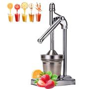 Générique Presse-Agrumes Manuel en Fonte et Acier Inoxydable, résistant et Facile à Utiliser, Indispensable pour Cuisine Domestique et Commerciale