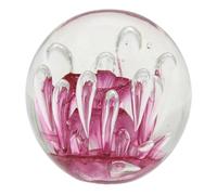 Générique Presse Papier Boule en Verre Sulfure de 8cm Décoration Couleur Rose