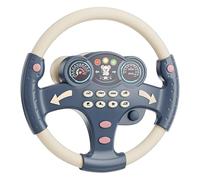 Générique Pretend Steering Wheel, Portable Music Toy, 7.87x7.87in Rechargeable Educational Device, Interactive Learning Feature, Realistic Sound Effects for Kids, Travel, Playroom, Car Ride