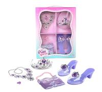 Générique Princess Dress Up Shoes, Elegant Costume Footwear, Glittery Fashion Heels for Kids, Jewelry Set, Boutique Tiara Accessories, Adorable Role-Play Collection, Creative Girl Play Items | Enc