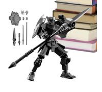 Générique Printed Action Figure, Multi-Jointed Movable Robot Toy, Adorable Compact Full Body Mechanical Collectible, Poseable Design Toy for Desk Decoration, Display and Presents, Multicolor