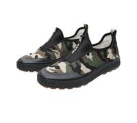 Générique Printemps et Automne Toile Coupe Basse Protection du Travail Site de Construction Chaussures en Caoutchouc Fond épais Léger Chaussures de libération en Caoutchouc résistantes (Vert,43)
