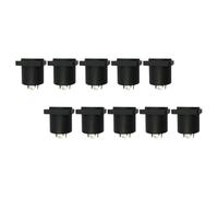 Générique Prise pour Boîtier de Haut-Parleur Carrée en Acier Inoxydable et Plastique, Support Audio Robuste et Facile à Utiliser, Lot de 10 Pièces pour Scène Professionnelle