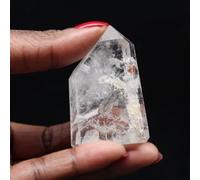 Générique Prisme Quartz à Inclusion de 50 grammes et 55 millimètres, Minéral Quartz de Madagascar, Minéral Authentique, Produit Exclusif, Pierre décorative, Pierre de Protection