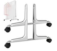Générique Privacy Screen Holder Feet, 2pcs Aluminum Alloy Divider Stand with 360° Swivel Wheels, Heavy Duty Mobile Base for Office Partition, Space Heater, Room Panel Support, Balanced Design