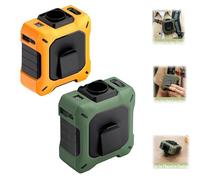 Générique Pro Wearable Waist Fan& Power Bank With Desktop Stand, Neck Hanging USB Large Capacity Roller 100-Speed Adjustable Violent Turbo Fan, 3-in-1 Hands-Free Cooling Fan (green+yellow)