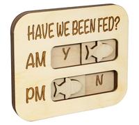 Générique Professional Dog Feeding Reminder - Wooden Magnetic AM PM Indicator | Pet Daily Feeding Sign, Dog Fed Chart for Small Medium Large Puppy, Kitten, Home Indoor Outdoor Daily Tasks