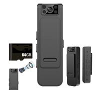 Générique Proficiency New HD 1080p Noise Reduction Camera, WiFi Portable Mini Cameras, Night Sights Wide Angles, Rotatable Lens, for Driver, Lecture Recording (64GB SD Card,Basic)