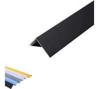 Générique Profil d'angle Mural Bande de Protection d'angle Auto-adhésive à 89 °, Profil d'angle en Forme de L en PVC, for Accessoires de décoration de Protection Murale(Black,100x8cm/39x3.1in)