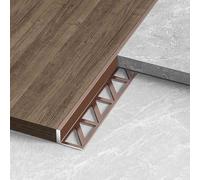 Générique Profilé de Transition doré pour sols irréguliers, profilé de Jointure Multifonctionnel pour Angles de Portes et de Murs, Masque Les Joints Entre carrelage et stratifié, H 1,5 cm (0,59")