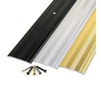 Générique Profilé de Transition pour Seuil de Porte en Aluminium de 90 cm pour Revêtement de Sol Stratifié pour Moquette Et Carrelage (Moins de 2 cm de Hauteur) (Doré)