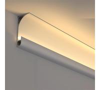 Générique Profilé LED, Éclairage indirect Diffuseur LED，Améliore la luminosité，Profilé en aluminium Corniche lumineuse pour plafonds, sols, murs et corniches(White,20 m)