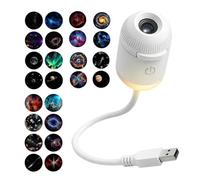 Générique Projecteur de Galaxie USB | Veilleuse USB À Luminosité Réglable | Projecteur Spatial Rotatif à 360 Degrés avec 24 Diapositives de Films | Pour Dortoir Hôtel Camping Salon Fête Maison