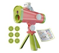 Générique Projecteur de Lampe de Poche pour - Manivelle 2 en 1 | Projecteur d'histoires avec trépied et télescope Zoom, Jouet éducatif pour l'éducation, Les Histoires, l'école, 1 Ensemble, ABS