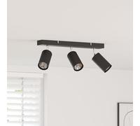 Générique Projecteur de Plafond 3 Voies Ajustable Noir GU10,Projecteurs,0.85KG-4108197