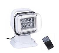 Générique Projecteur LED sans Fil, 50 W, Télécommande Marine, Compatible 12 V/24 V, Base Magnétique Rotative à 360 Degrés, éclairage Extérieur étanche Ip67 (White)