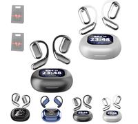 Générique Promptanda Open Ear Earbuds, True Powerful Bluetooth 5.4 Open Ear Earbuds, Ipx5 Waterproof, Intelligent Touch Screen for Running, Cycling, Workout (2mix2)