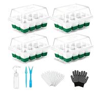 Générique Propagation Kit 3 in 1 - ABS 18x15x14cm 12 Hole Silicone Seedling Tray - Humidity Dome Watering Can for Leaf Planting - Greenhouse Germination Box