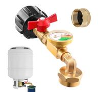 Générique Propane 1lb Refills Adapter with Valve and Gauge, 90-Degree Elbow Propane Tank Transfer Adapters for BBQ, Camping, Outdoor Cooking, Refill Bottle Connector, 16.2x5.5x6.3 inches