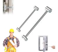 Générique Prosperousk Door Hinge Adjustment Tool, Affectionk Adjustment Tool, Double Head Hinge Hole Adjustments Wrench, Home Thickening and Lengthening for On Various Door Hinges Tools (S+L)