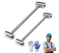 Générique Prosperousk Door Hinge Adjustment Tool, Hinges Gap Adjusting Wrench, Upgraded Steel Double-ended Door Hinge Repair Wrench, Heavy Duty Door Hinge Repair Tool for Residential Home (S+L)