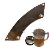 Générique Protecteur de Moustache pour Tasse - Protecteur De Boisson En Métal Pour La Moustache - Protection Portable pour Café Vin Universel Hygiène Élégante Adieu Poils Sales