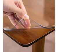 Générique Protecteur De Table Transparent 1,5mm D'épaisseur，Protection De Tables Antidérapante, Nappe Transparente Rectangulaire，Bords Ronds, pour Bureau, Maison, École(180cm*250cm/71in*98in)