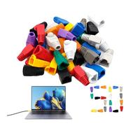 Générique Protecteur De Tête En RJ45 - 50 Gaines De Câble, Manchons De Protection, Couvercles D'adaptateur Réseau | De Connecteur Ethernet Pour Bureau, Maison, Lieu De Travail, Cordon D