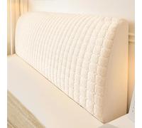 Générique Protection Anti poussière élastique Housse Tete de Lit 140 cm épaisse et Douce pour Taille Standard, avec Rembourrage épais et Doux Housse de Tête de Lit Blanc 220 cm/86.6 Pouces