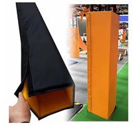 Générique Protection carrée de 1,2 m pour poteaux de Basketball intérieurs/extérieurs - Housse de Protection pour poteaux de Soutien de sous-Sol (Noir, 18 x 18 cm) - Durable et protectrice