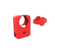 Générique Protection corporelle en Silicone caméra pour DJI OSMO 360, Manchon Anti-Rayures et Anti-Choc avec Couvercle de lentille, Accessoire caméra pour DJI Osmo 360 (Rouge)
