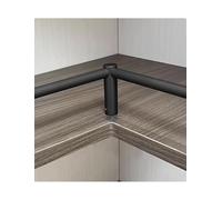 Générique Protection d'angle en Aluminium en Forme de L - Protection Moderne des Bords pour Meubles d'angle et Bureaux, butoir métallique Durable (Noir, 80 x 80 cm) - Protection sécurisée du mobilier