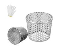 Générique Protection de Gouttière, Filtre de Descentes en Acier Inoxydable, Grille de Ventilation et de Drainage, 40-50/75-90/90-110/110-125mm,Filtre Anti-Blocage de Toit Maille(83-100mm/3.27-3.9in)