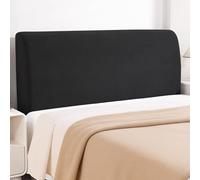 Générique Protection élastique Universelle Anti-poussière Housse de Tete de Lit 160 pour Matelas texturés en Tissu, Double, Queen ou King, avec revêtement Housse Tete de Lit Noir 170-190cm