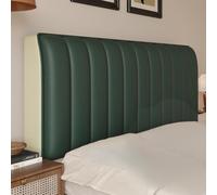 Générique Protection LuxLeather matelassée en Cuir Housse de Tête de Lit imperméable Anti-poussière rembourrée élastique pour Meubles rembourrés Couvre Tete De Lit De Chambre Vert 120 cm/47 ''