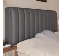 Générique Protection LuxLeather matelassée en Cuir Housse de Tête de Lit imperméable Anti-poussière rembourrée élastique pour Meubles rembourrés Couvre Tete De Lit De Chambre Gris foncé 180 cm/71 ''