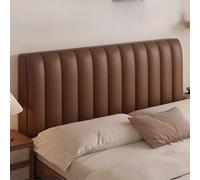 Générique Protection LuxLeather matelassée en Cuir Housse de Tête de Lit imperméable Anti-poussière rembourrée élastique pour Meubles rembourrés Couvre Tete De Lit De Chambre Brun 190 cm/74 ''