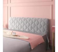 Générique Protection matelassée en Velours Couvre Tete De Lit De Chambre Full Queen Cal King Housse de Tête de Lit, rembourrée et Résistant à la poussière Gris Clair King 200 cm (79 Pouces)