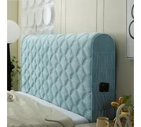 Générique Protection matelassée en Velours épais rembourrée Housse de Tête de Lit pour lit Queen King Couvre Tete De Lit De Chambre et Full avec Poche de Rangement latérale Bleu 120cm/47 ''
