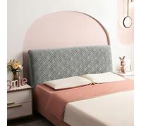 Générique Protection Résistant à la poussière Élastique en Velours Housse de Tête de Lit pour Chambre Double, Queen, King et King, Couvre Tete De Lit De Chambre Gris foncé 170 cm/67 Pouces