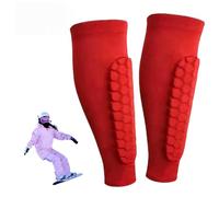 Générique Protection Tibia Ski, Protege Tibia Ski, Chaussette Protege Tibias, Protecteurs de Tibias Élastiques Anti-Collision Longs, Structure en Nid d'abeille, pour Le Skier/Football