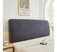 Générique Protection Vintage Extensible Housse de Tête de Lit Style européen Anti-poussière avec Motif rétro en Relief Couvre Tete De Lit De Chambre Vintage - Gris foncé 120-130CM/(47"-52")