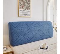 Générique Protection Vintage Extensible Housse de Tête de Lit Style européen Anti-poussière avec Motif rétro en Relief Couvre Tete De Lit De Chambre Vintage - Bleu 120-130CM/(47"-52")