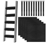 Générique Protections D'Échelle pour Lit Superposé | 5 Pièces Protecteur Anti-Dérapant | Protections D'Échelle pour Lit Mezzanine avec 10 Sangles Réglables | pour Collège Camping-Car Chambre