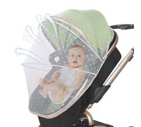 Générique Protective Baby Mesh, Full Cover Netting, Portable Crib Canopy, Breathable Pram Net, 55.12x21.65 in, Featuring Soft Elastic Edges for a Secure Fit on Prams, Bassinets & Car Seats