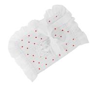Générique Protège-cahier et Motif Cœur en Tissu Blanc avec Nœud Papillon Design Élégant et Délicat, Toucher Confortable pour Livres et Journaux