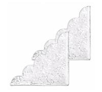 Générique Protège-Éclaboussures De Douche pour | Protecteur d'angle en Acrylique | Protège-Éclaboussures de Transparent 25 x 22 cm,pour Lavabo, Salle de Bains, Appartement, Camping-Car, Maison