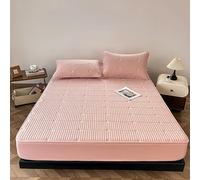 Générique Protège-Matelas 100% Imperméable Et Respirant Drap-Housse Respirant en Coton Matelassé Doux, Respirant, Silencieux Lavable en Machine,Rose,180x220cm(71x87inch)