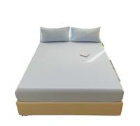 Générique Protège Matelas Drap-Housse en Coton lavé uni avec élastiques, antidérapant et réglable, imprimé(Color-05,200x220cm 1pc)